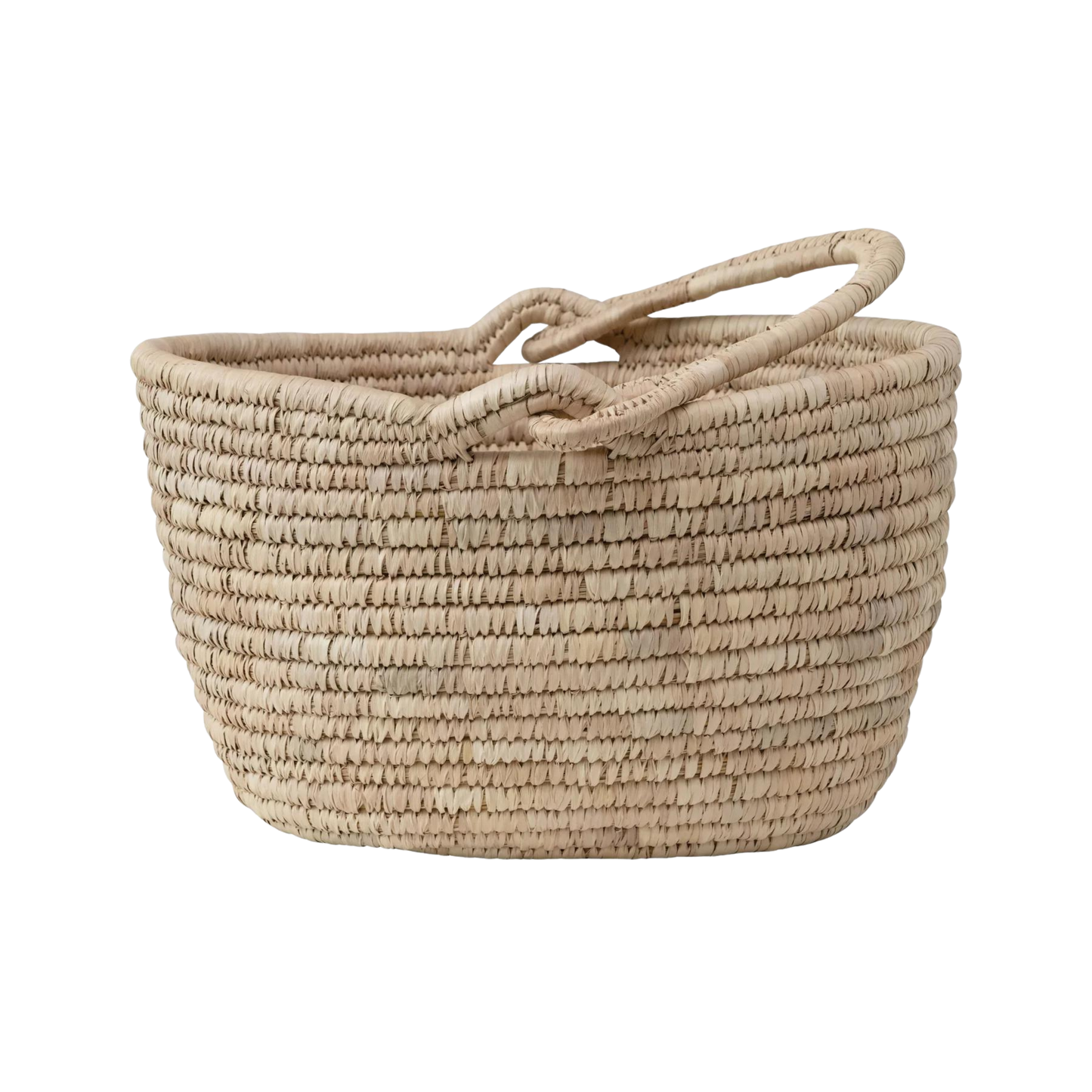 Creative Co-Op Hand Woven Basket with Handle