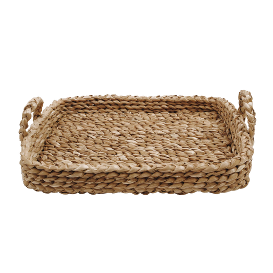 Creative Co-Op Bankuan Braided Tray with Handles